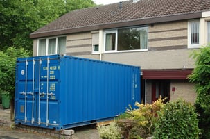 Container ved bolig