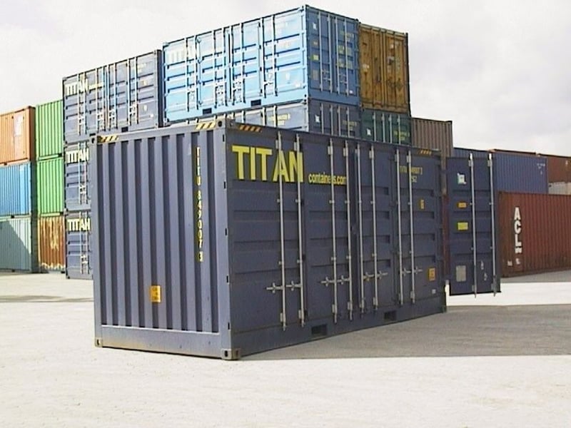 sidedør container