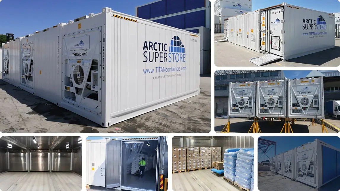 20 fods Arctic SuperStore modulære kølecontainere til udlejning