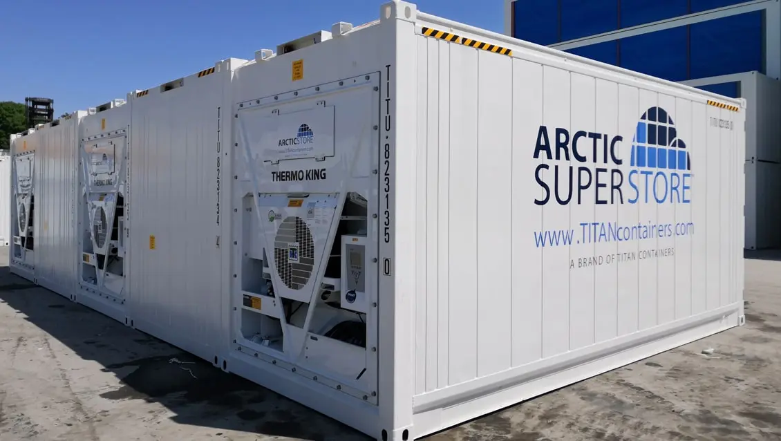 20 fods Arctic SuperStore modulære kølecontainere til udlejning