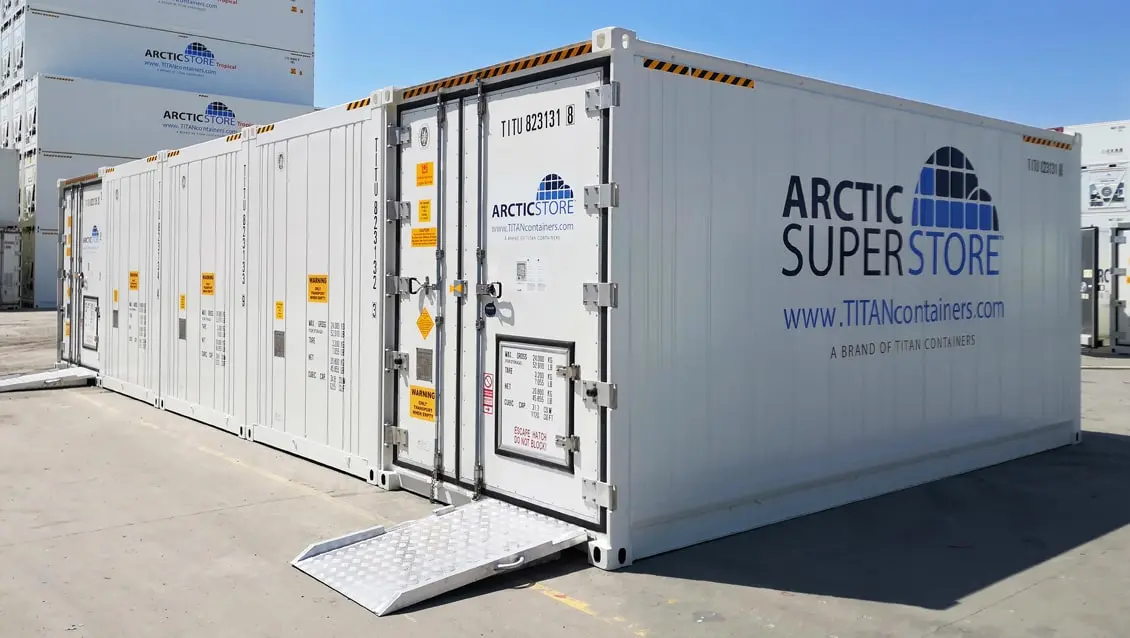 20 fods Arctic SuperStore modulære kølecontainere til udlejning