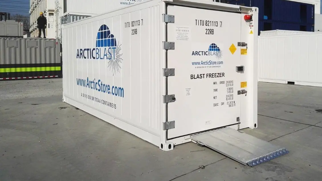 20ft ArcticBlast hurtig nedkøling - kølecontainer til opbevaring