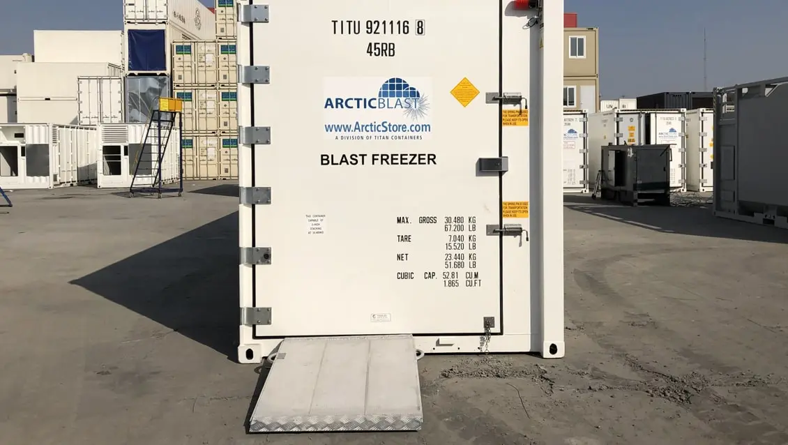 20ft ArcticBlast hurtig nedkøling - kølecontainer til opbevaring