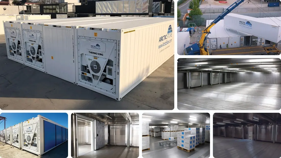 40 fods Arctic SuperStore modulære kølecontainere - køleopbevaringsløsning