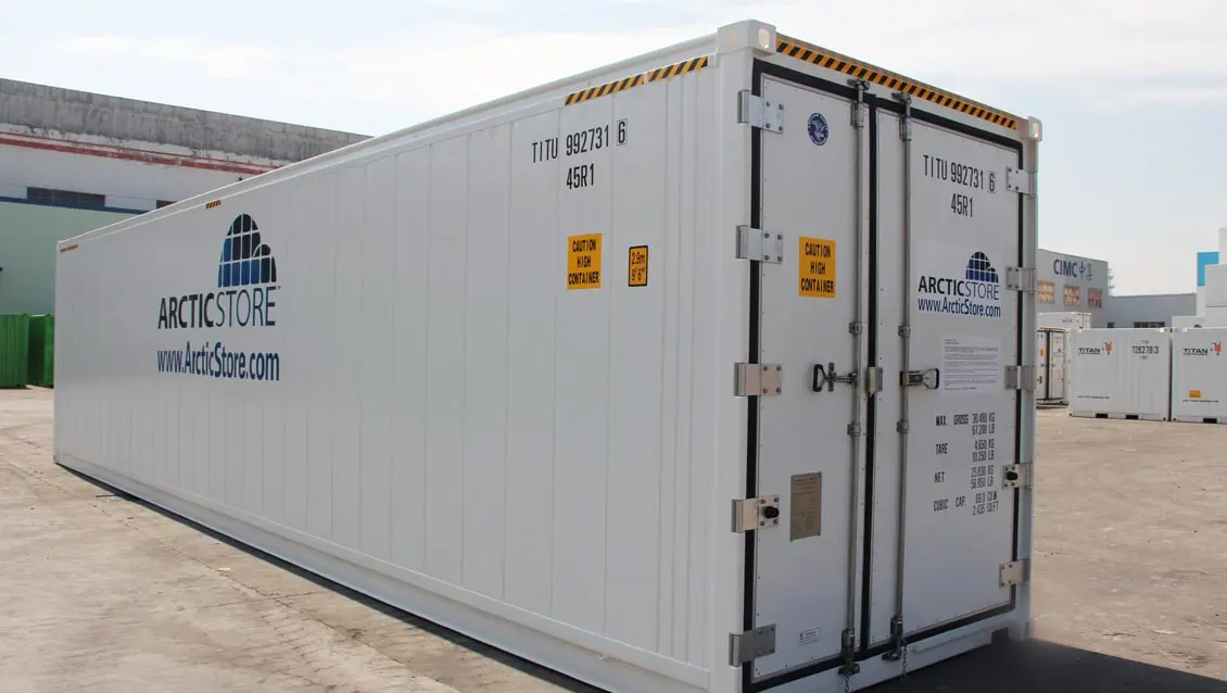 40 fods ArcticStore containere til udlejning - fantastisk køle- og fryselager