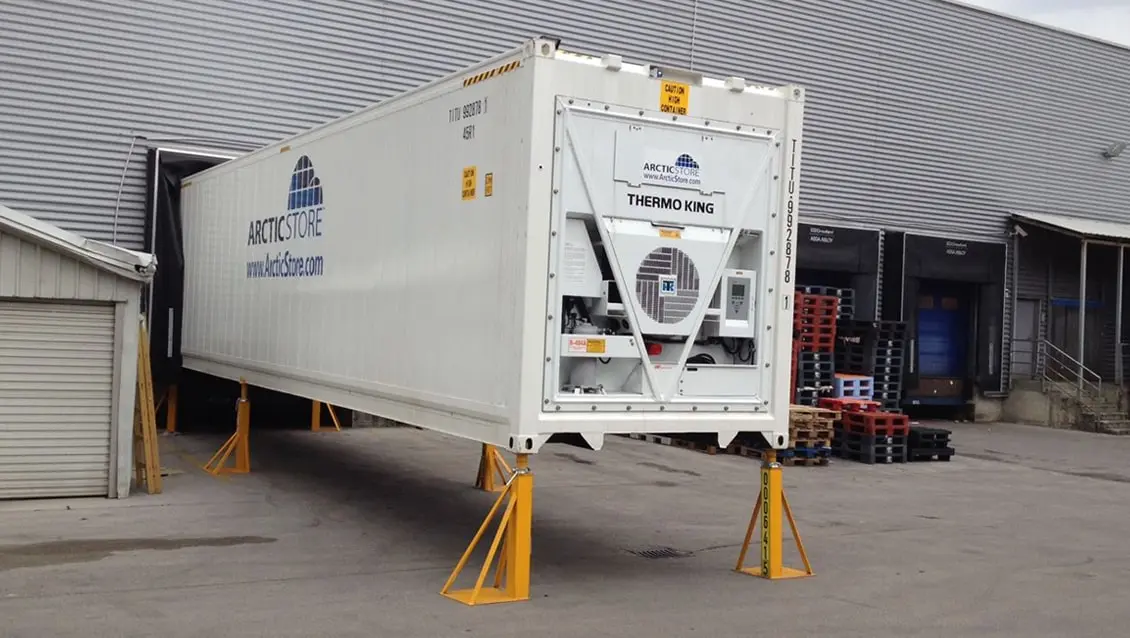 40 fods ArcticStore containere til udlejning - fantastisk køle- og fryselager