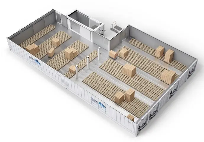 Arctic SuperStore med paller og forbindelsesrum