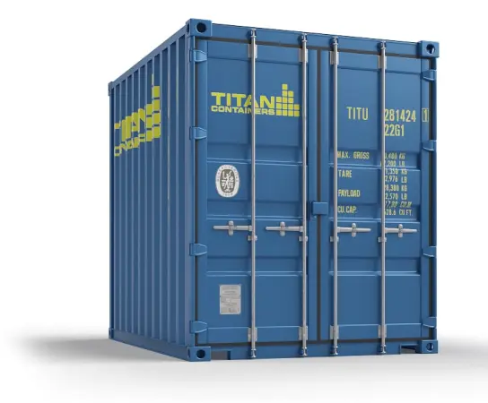 High Cube Container til leje - 10 fods i vinkel