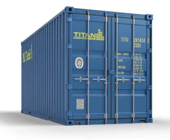 High Cube Container til leje - 20 fods i vinkel