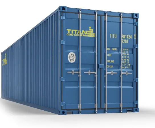 High Cube Container til leje - 40 fods vinkel