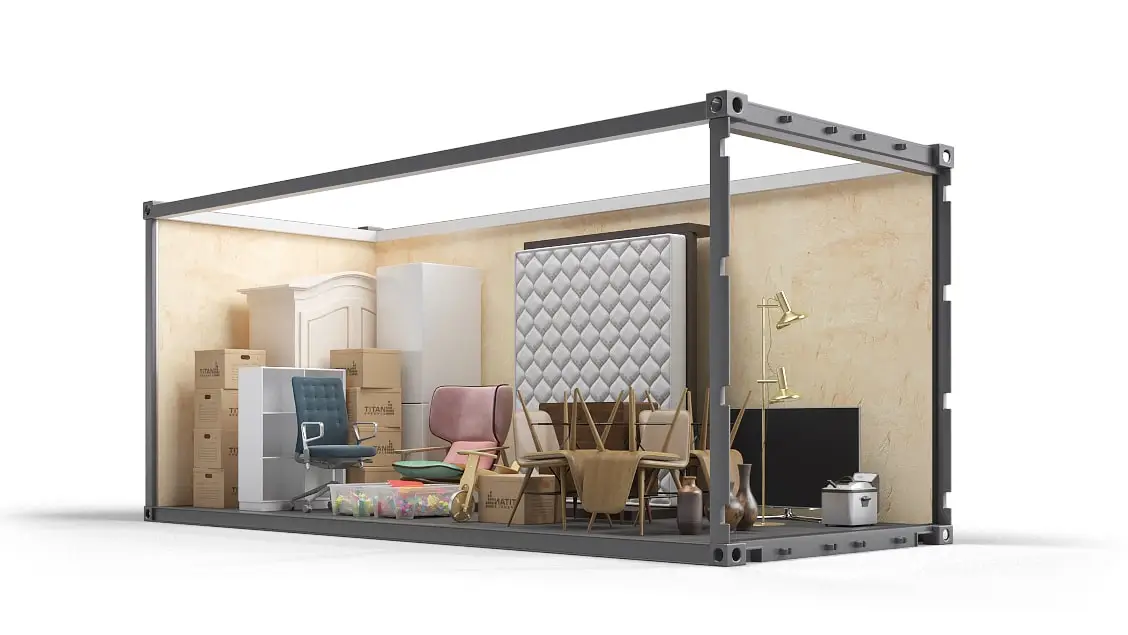 Self Storage i Solrød Strand 20 fod isoleret