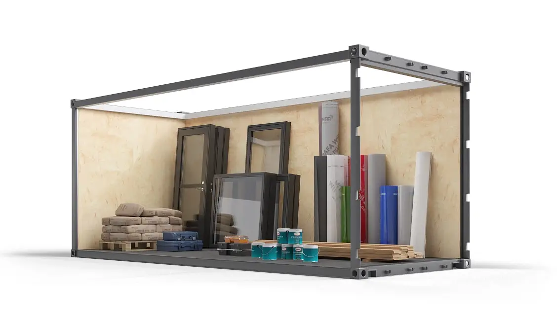 Self Storage i Solrød Strand 20 fod isoleret