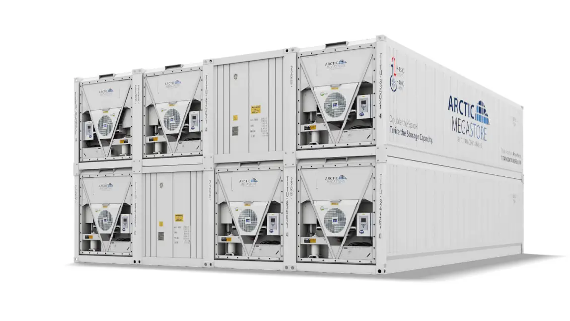 Arctic MegaStore højkapacitets modulær kølelagerløsning fra Titan Containers