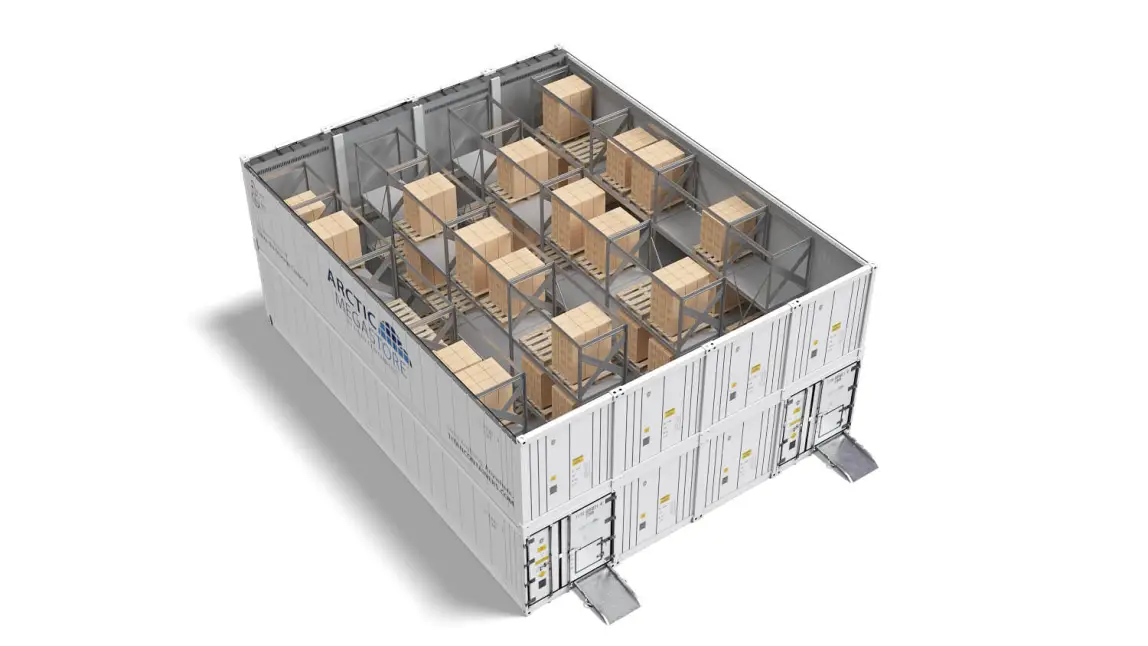 Arctic MegaStore højkapacitets modulær kølelagerløsning fra Titan Containers